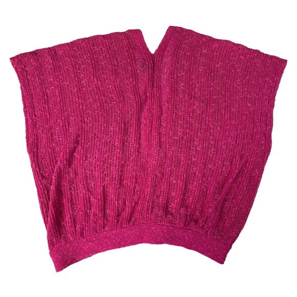 The Specialty House Open Knit Sweater Vest Womens Sz S Pink Button Closure Beach - Picture 4 of 4